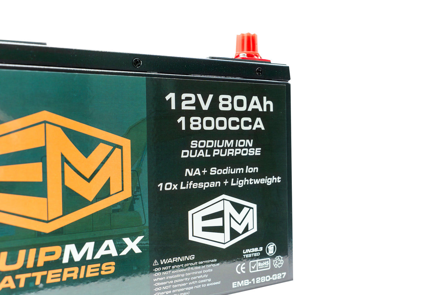12v 80Ah 1800CCA Sodium ProStart Cranking Battery