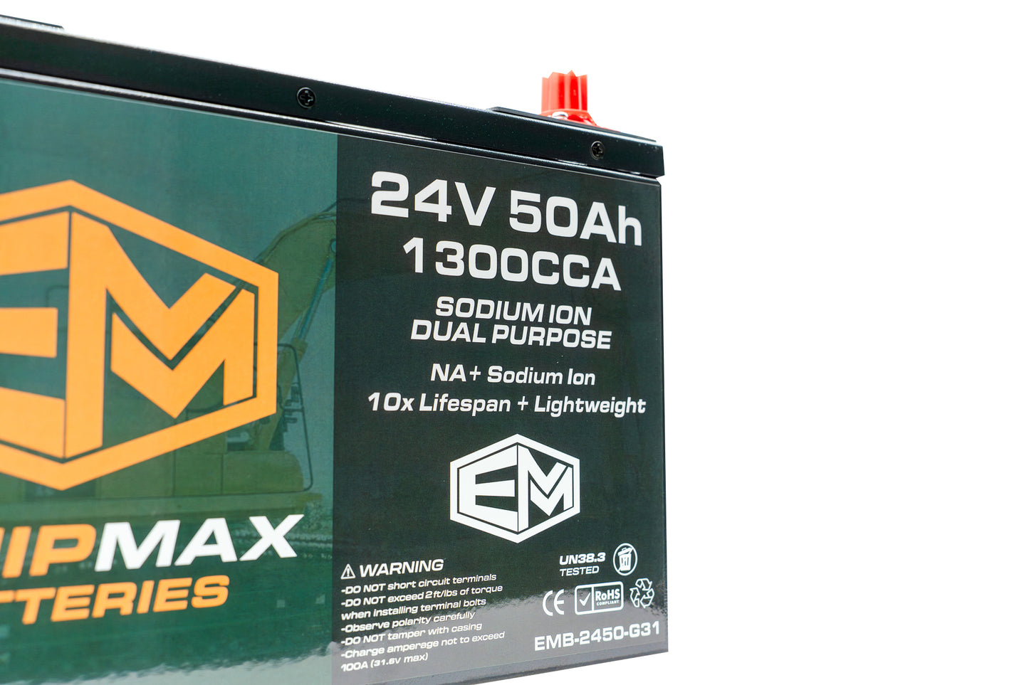 24v 50Ah 1300CCA Sodium ProStart Cranking Battery